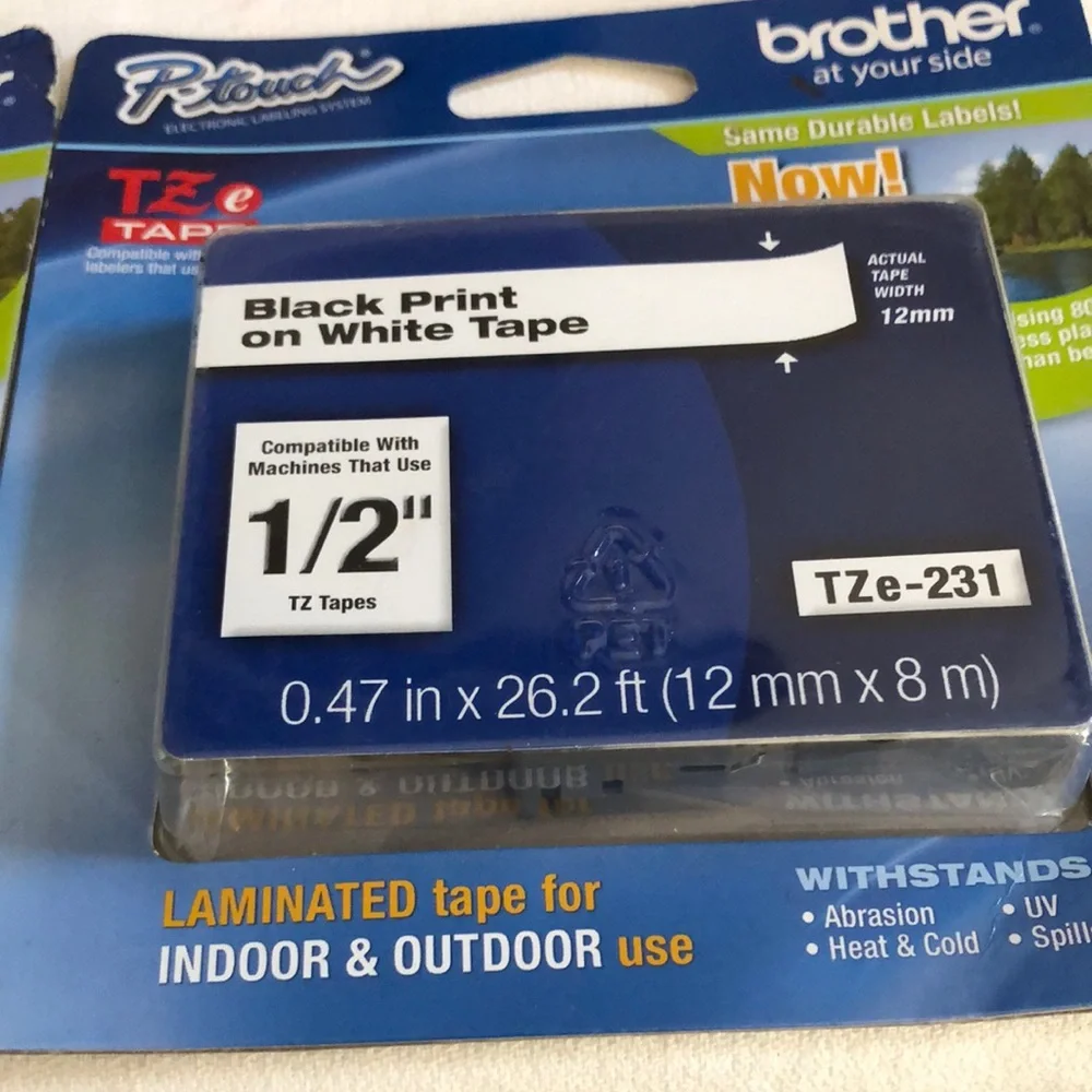 Lot of Two-Brother P-Touch TZe-231 Label Tape